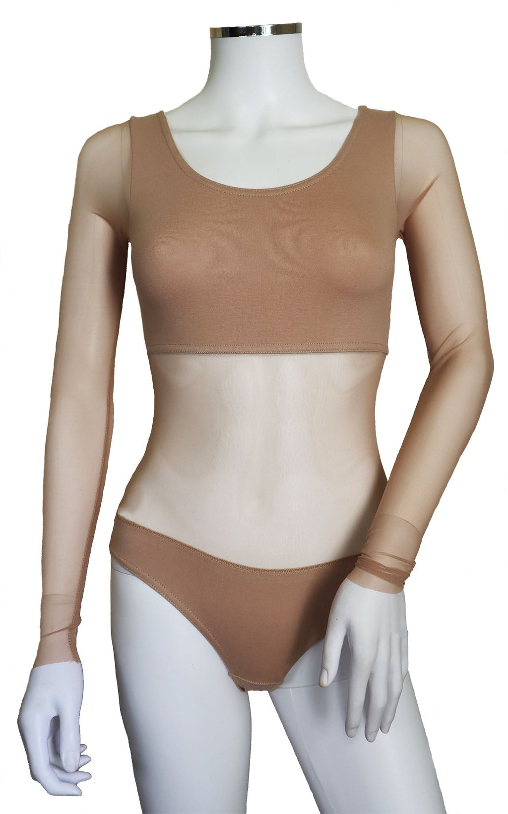 In Stock - Bodysuit with Sleeves - Naturelle