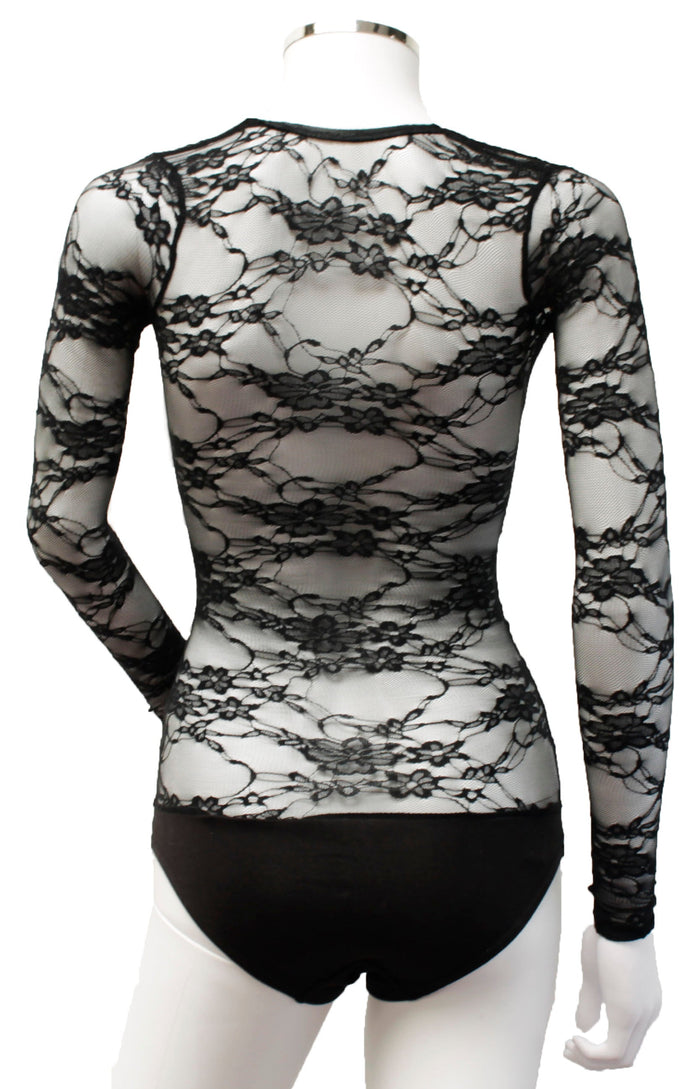 Black Lace - Underbust with Sleeves - IN STOCK