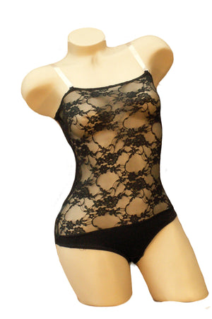 IN STOCK - Overbust with Straps - Black Lace