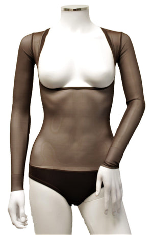 IN STOCK - Underbust with Sleeves - Dark Chocolate