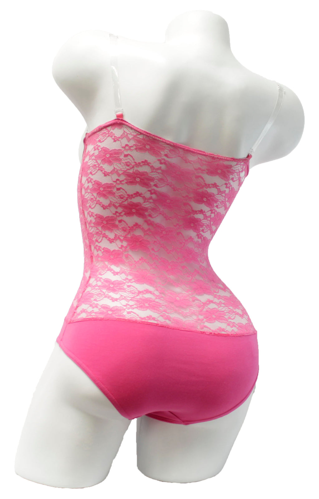 Pink Lace - Underbust with straps - US Stock