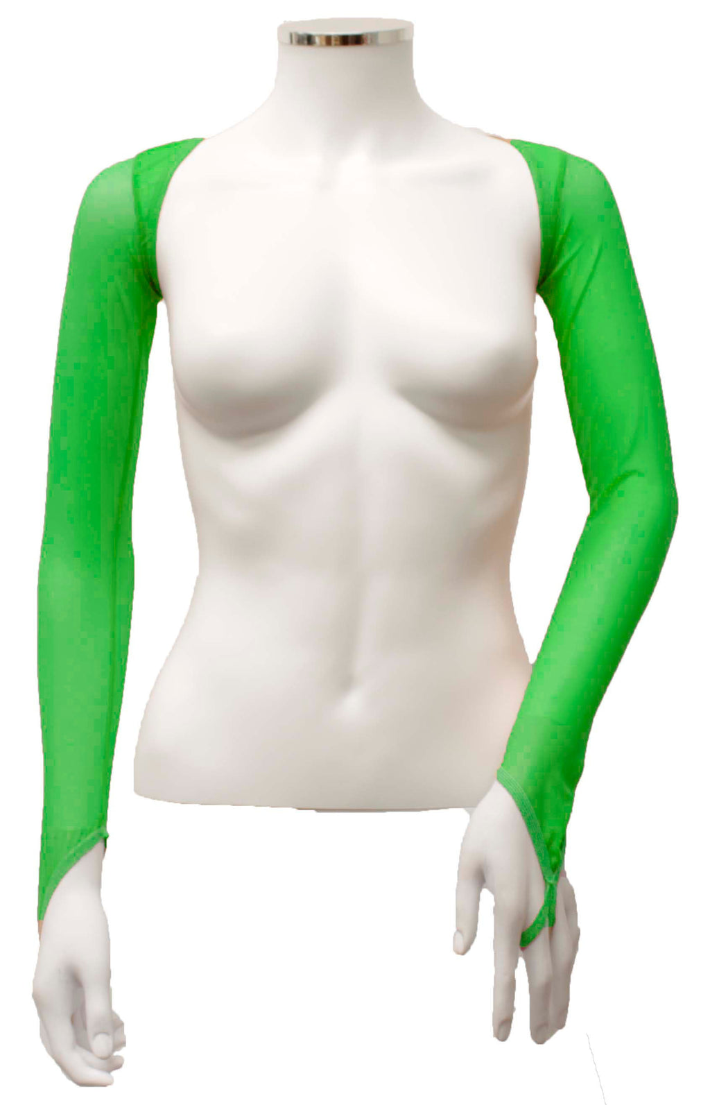 In Stock - Backless Shrug with Finger Loops - Tropical Green