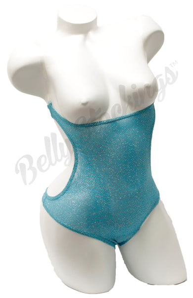 In Stock - Cutaway Cover - Turquoise Silver Glitter
