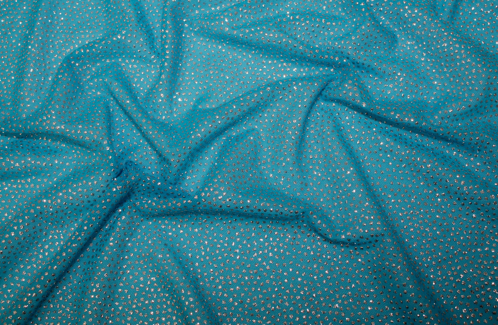 In Stock - Cutaway Cover - Turquoise Silver Glitter