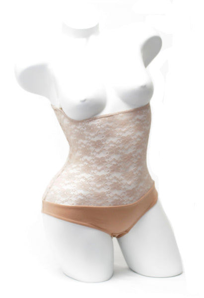 IN STOCK - Underbust with straps - Natural Lace