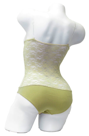 IN STOCK - Underbust with straps - Olive Lace