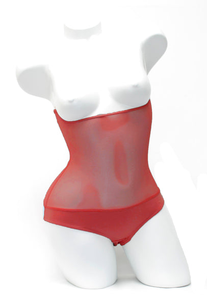 IN STOCK - Underbust with straps - Wine