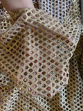 Nude Gold Fishnet - Fabric