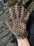 Black Gold Fishnet - Fabric