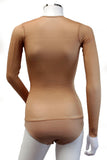 IN STOCK - Underbust with Sleeves - Flesh Shimmer Illusion