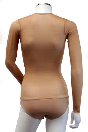 Seconds - Underbust with Sleeves - Flesh Shimmer Illusion