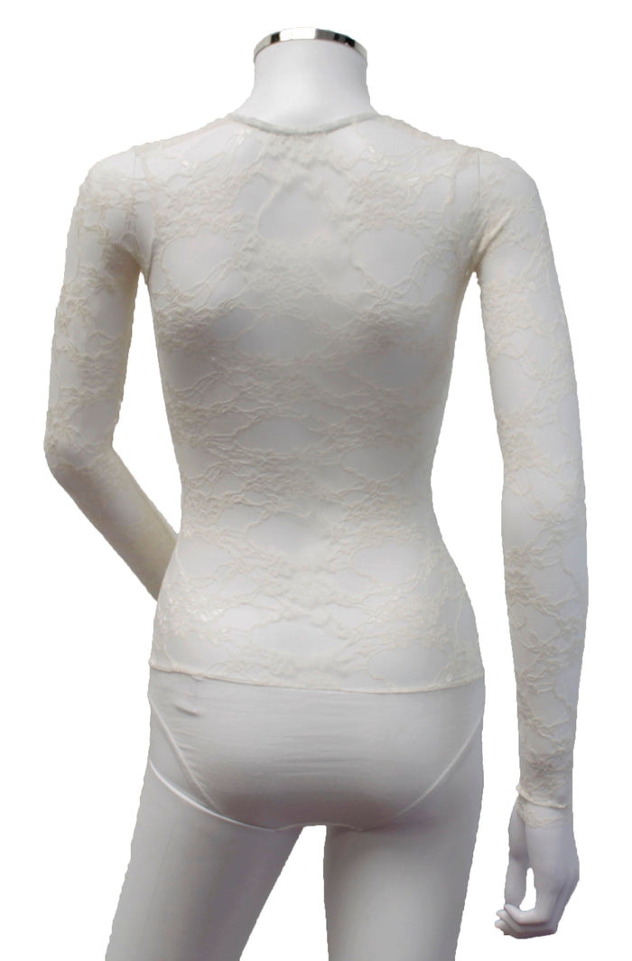 IN STOCK - Underbust with Sleeves - Ivory Lace