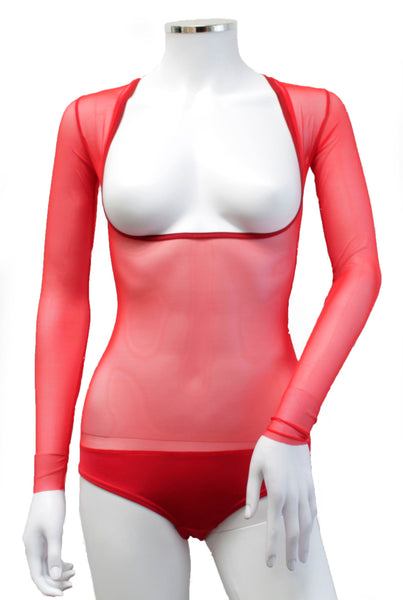 IN STOCK - Underbust with Sleeves - Red