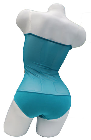 IN STOCK - Overbust with Straps - Turquoise
