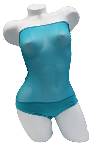 IN STOCK - Overbust with Straps - Turquoise