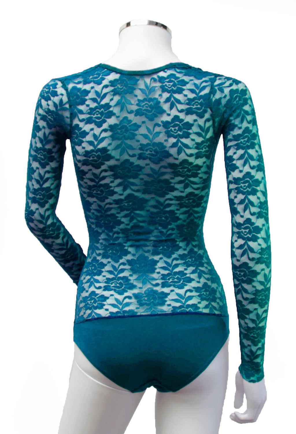 IN STOCK - Underbust with Sleeves - Turquoise Lace