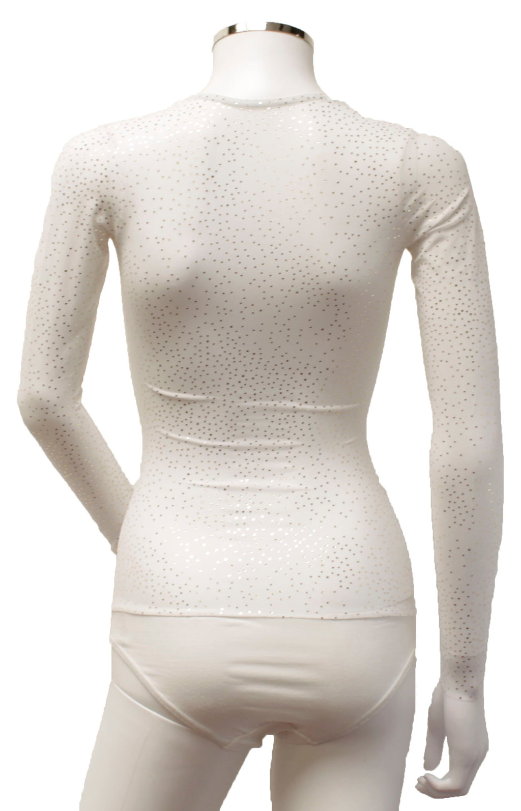 IN STOCK - Underbust with Sleeves - White Gold Sparkles