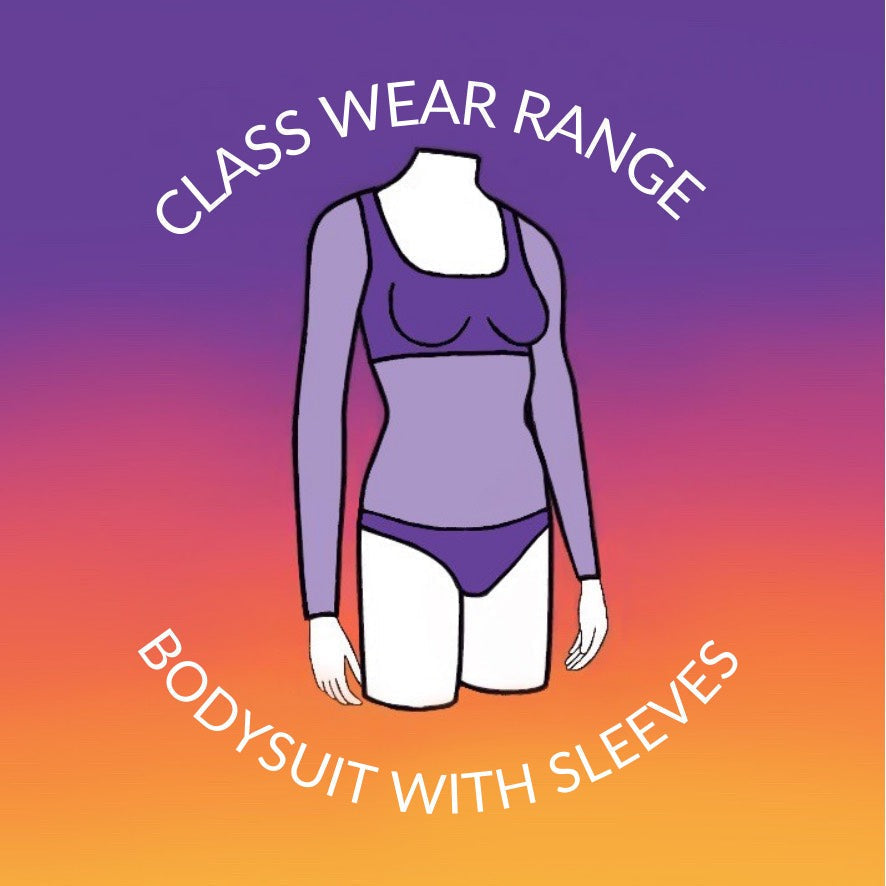 Bodysuit with Sleeves - Purple