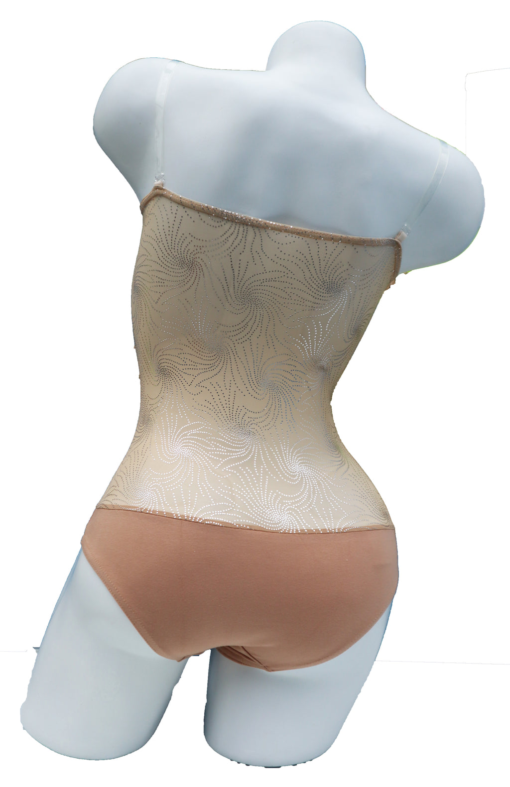IN STOCK - Underbust with straps - Buttercream with Silver Swirls