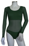 Bodysuit with Sleeves - Forest Green