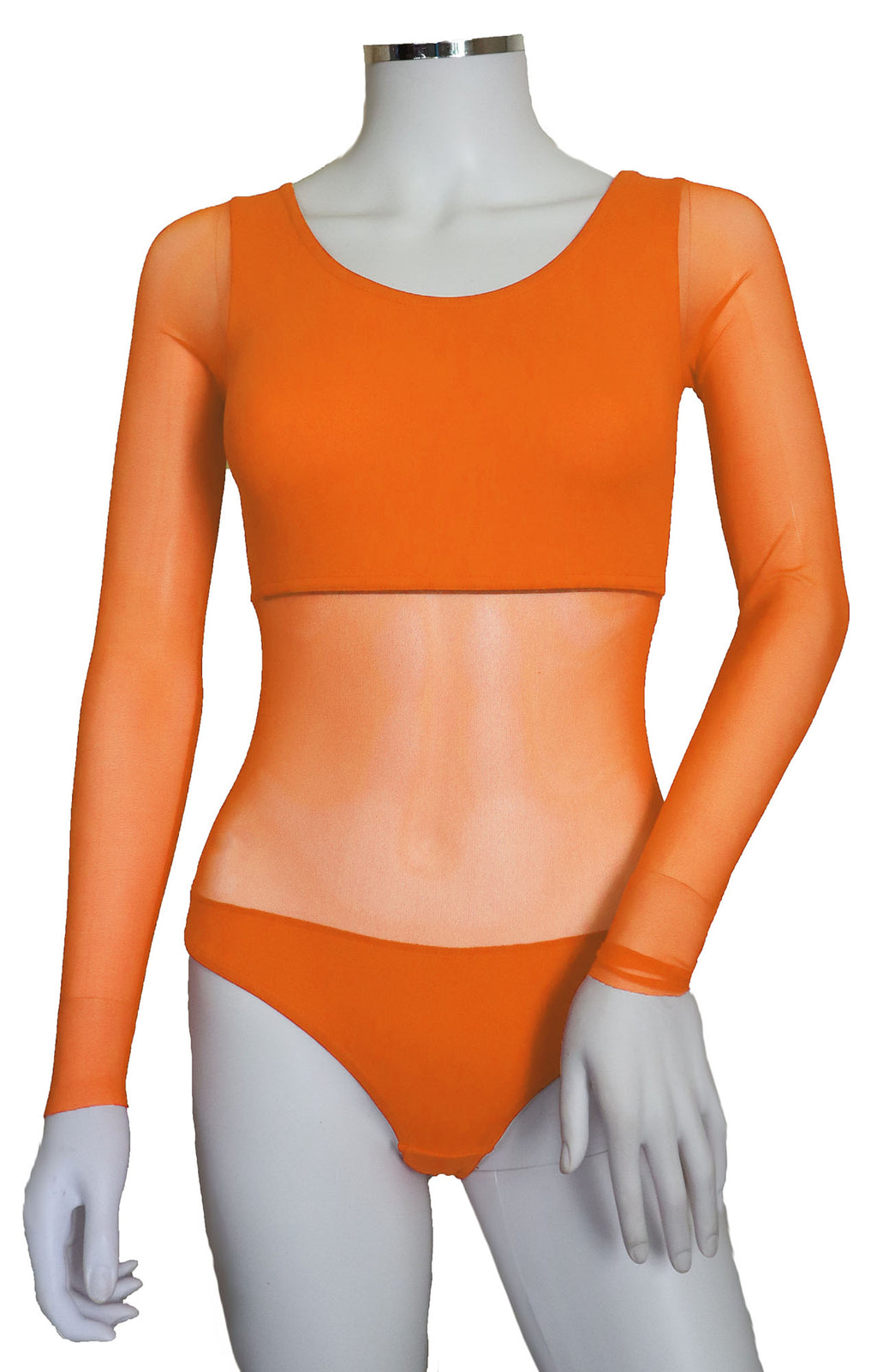 Bodysuit with Sleeves - Orange