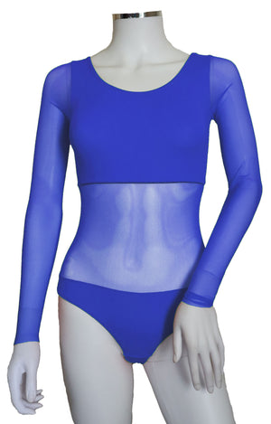 Bodysuit with Sleeves - Royal Blue