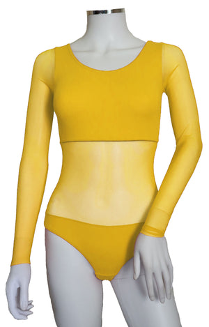 Bodysuit with Sleeves - Yellow