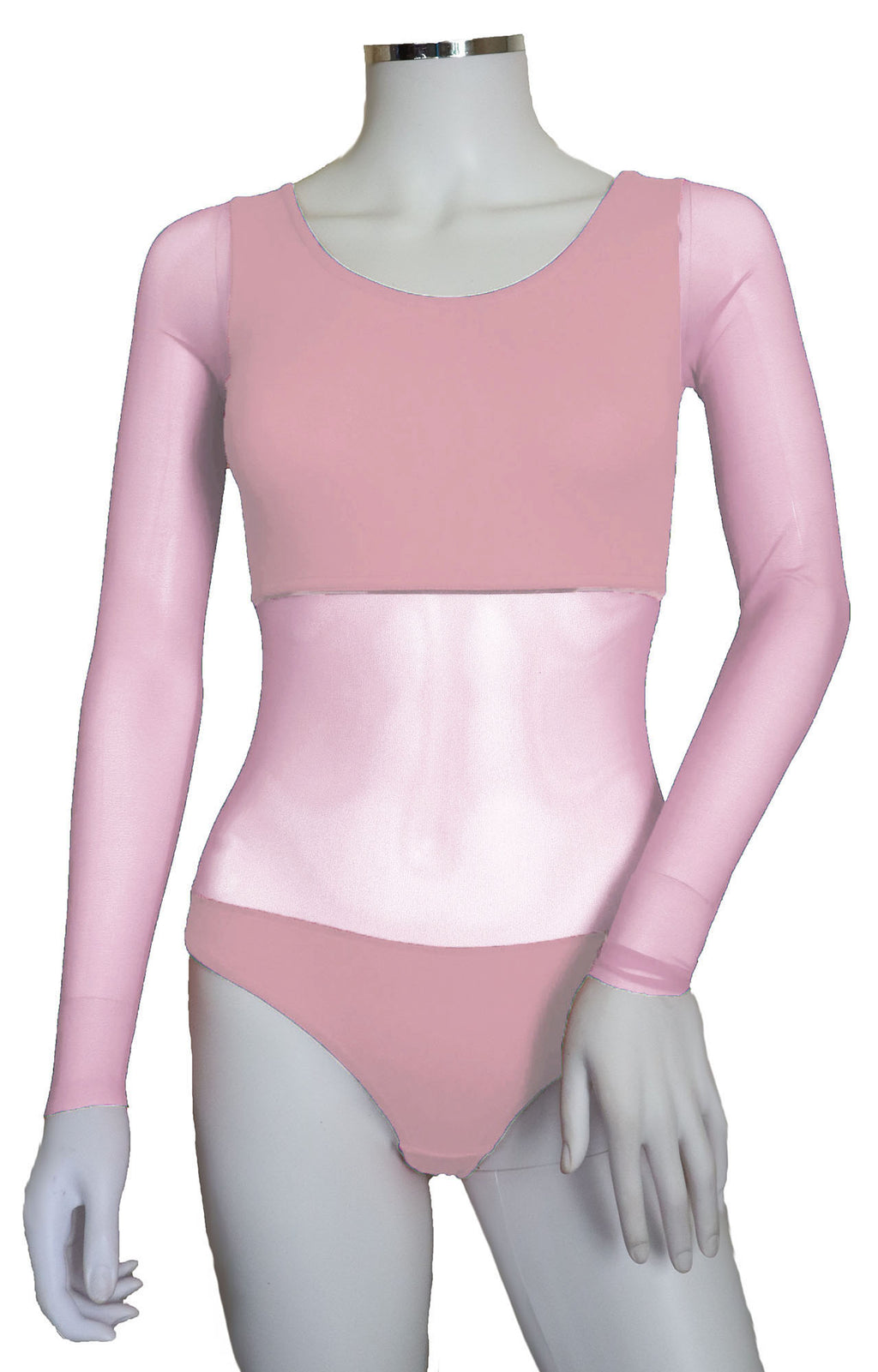 Bodysuit with Sleeves - Pale Pink