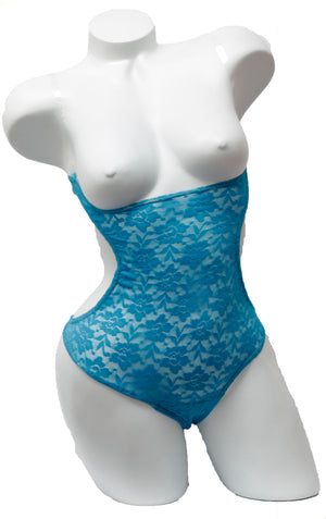 Cutaway Cover - Turquoise Lace