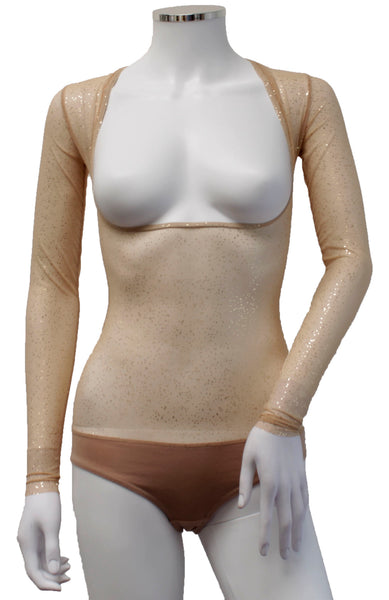 IN STOCK - Underbust with Sleeves - Buttercream with Gold Sprinkles