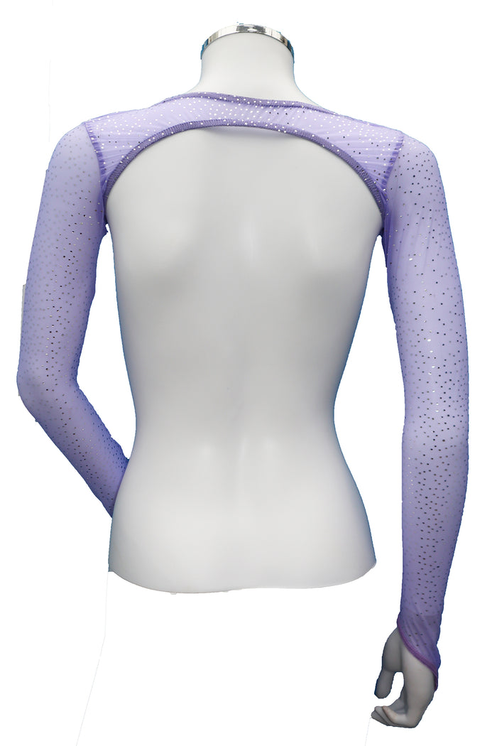 Backless Shrug - Lilac with Silver Sparkles