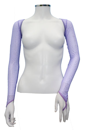 Backless Shrug - Lilac with Silver Sparkles