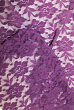 Bodysuit with Sleeves - Purple Lace